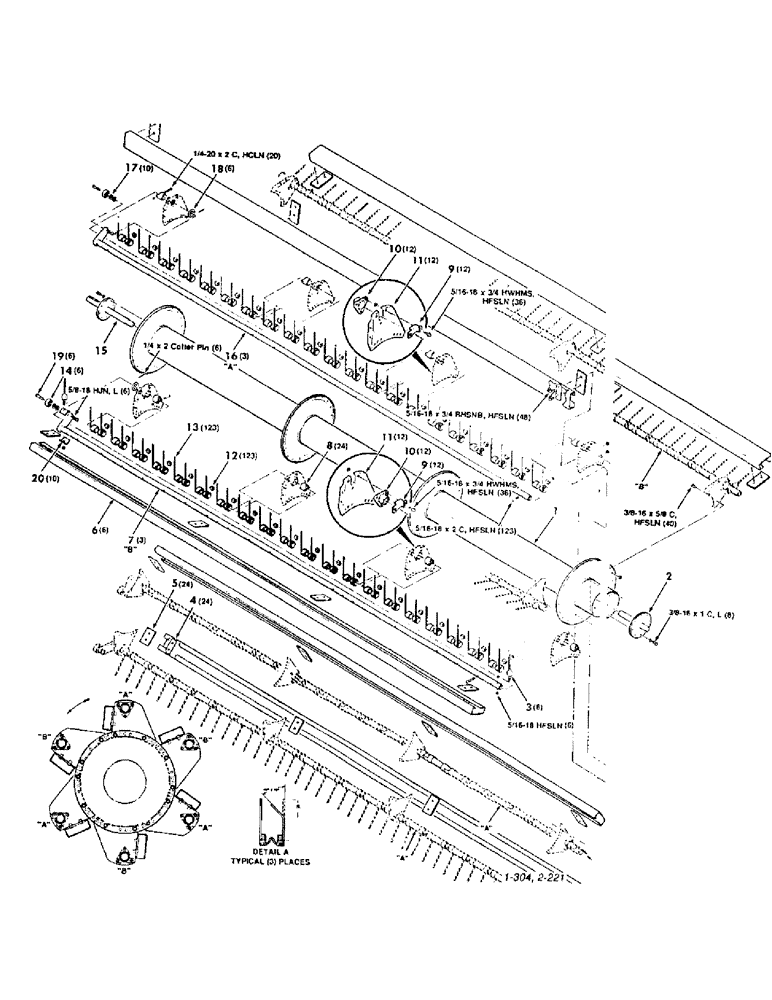 Схема запчастей Case IH 8830 - (42) - REEL ASSEMBLY (58) - ATTACHMENTS/HEADERS