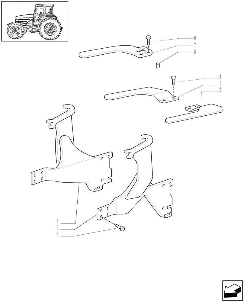 Схема запчастей Case IH MXU110 - (1.21.6) - (VAR.704-940-942) 2 CONTROL VALVES WITH JOYSTICK FOR LOADER - BRACKETS (03) - TRANSMISSION