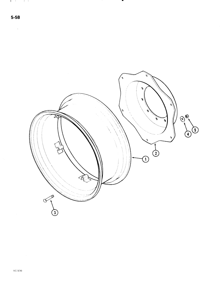 Схема запчастей Case IH 2096 - (5-058) - FRONT WHEELS, MFD TRACTORS (05) - STEERING