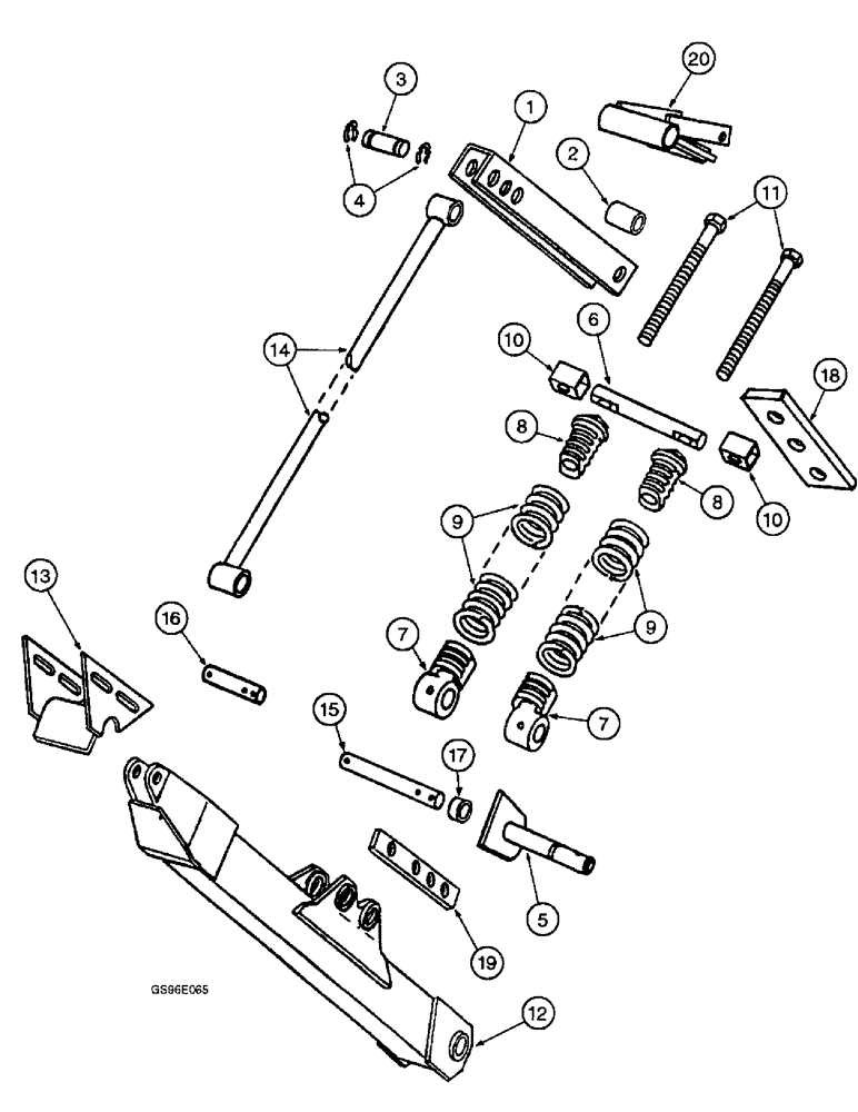 Схема запчастей Case IH INTERNATIONAL - (3-76) - HEADER FLOATATION AND ARM, BUILT 1979 AND AFTER (12) - MAIN FRAME