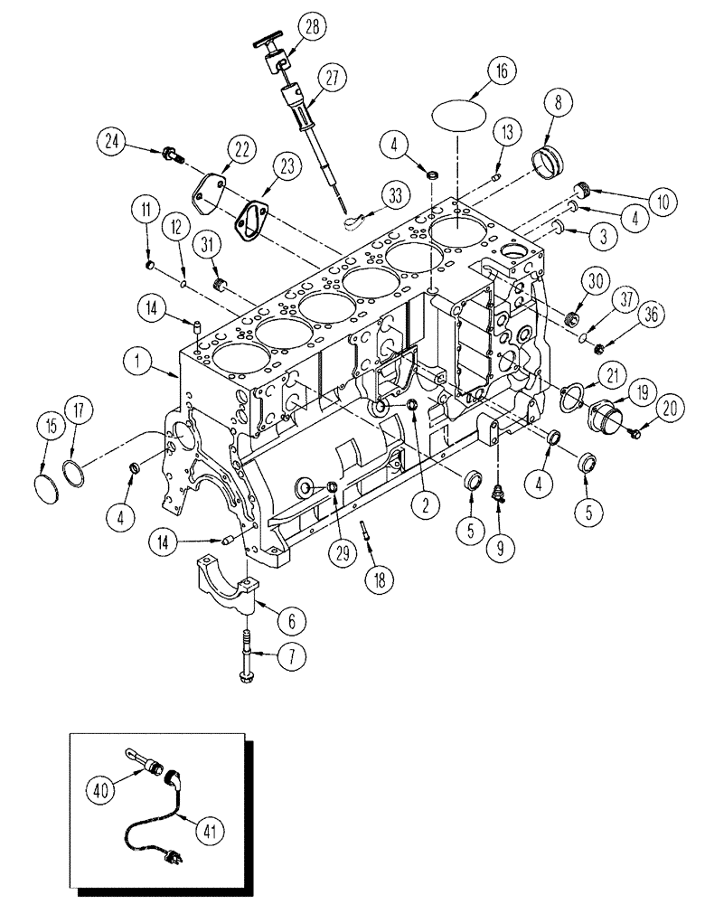 Схема запчастей Case IH FLX3010 - (02-055) - ENGINE - CYLINDER BLOCK, FLX 3010 (01) - ENGINE