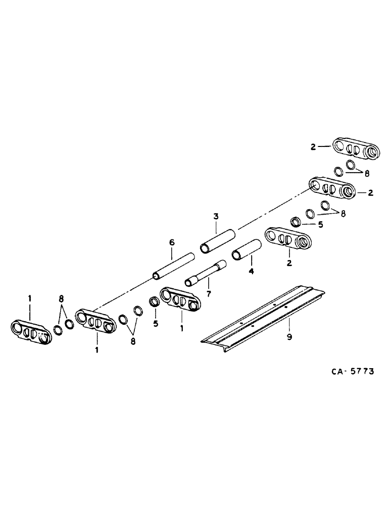 Схема запчастей Case IH 1460 - (15-011) - TRACK CHAIN Wheels & Traction