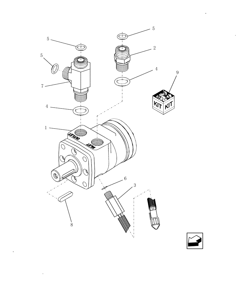 Схема запчастей Case IH 7010 - (35.910.07[02]) - MOTOR, HYDRAULIC - SPREADER W/ SENSOR (35) - HYDRAULIC SYSTEMS