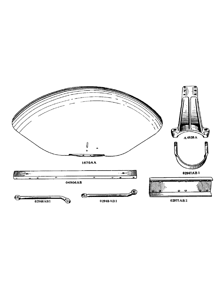 Схема запчастей Case IH DH-SERIES - (089) - REAR WHEEL FENDERS, MODEL "DC" - "DH" TRACTORS (09) - CHASSIS