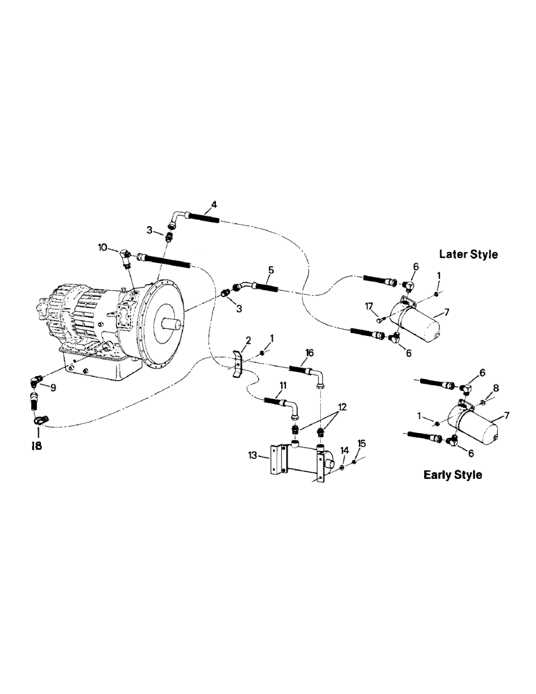 Схема запчастей Case IH PT225 - (04-59) - PTA 251, PTA 280, PTA 310 & PTA 325 TRANSMISSION FILTER & COOLER (04) - Drive Train