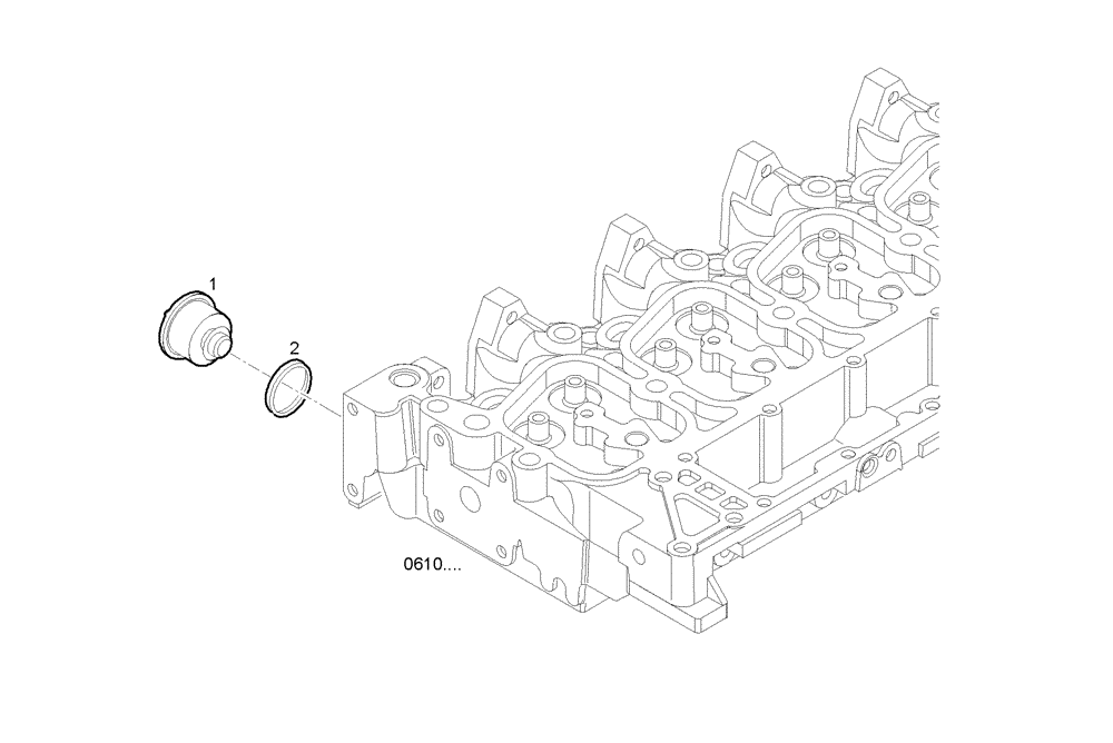 Схема запчастей Case IH F4GE0684C D600 - (3263.005) - THERMOSTAT [FROM 10-03] 