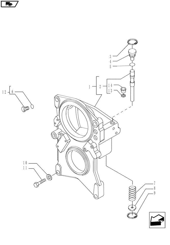 Схема запчастей Case IH MAGNUM 225 - (14.102.05[04]) - PTO 540/1000 RPM - SUPPORT AND RELATED PARTS, WITH CONTINUOUSLY VARIABLE TRANSMISSION (14) - MAIN GEARBOX & DRIVE