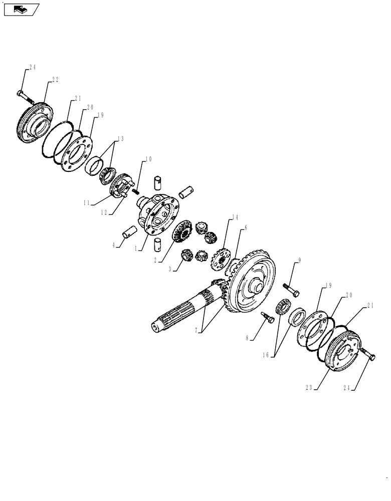 Схема запчастей Case IH 4240 - (6-046) - DIFFERENTIAL (06) - POWER TRAIN