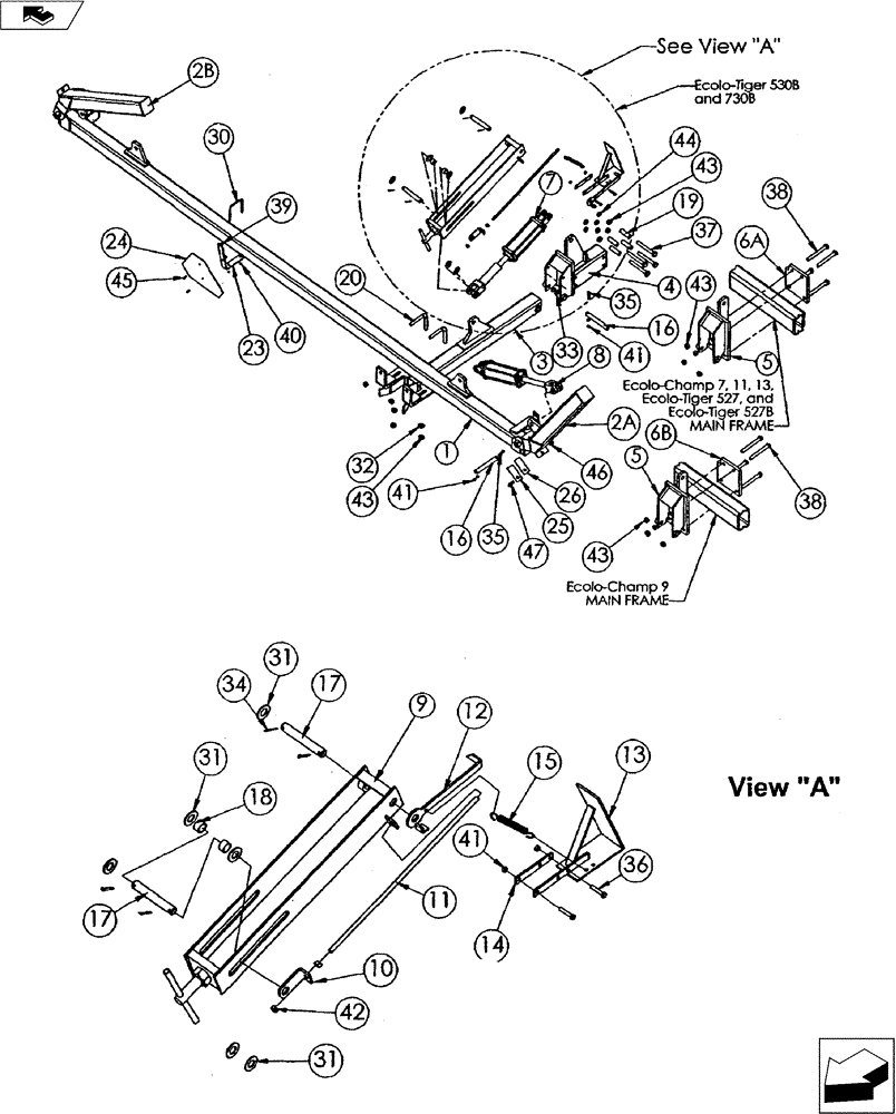 Схема запчастей Case IH 527B - (35.100.04) - HYDRAULIC LEVELER BAR (35) - HYDRAULIC SYSTEMS