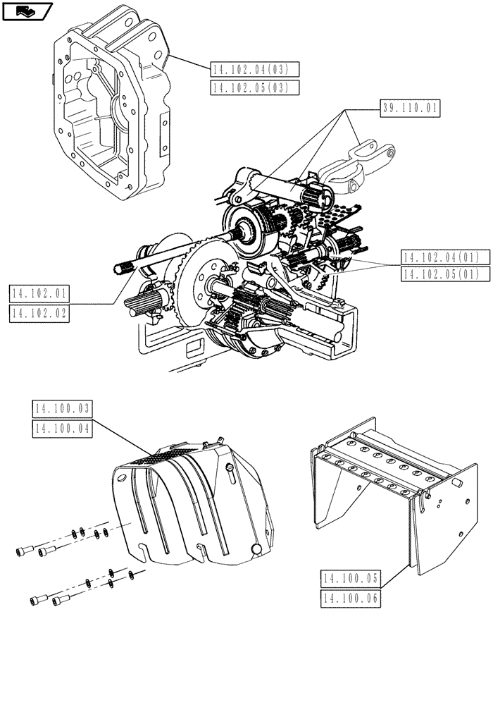 Схема запчастей Case IH MAGNUM 180 - (00.000.14) - PICTORIAL INDEX - LIVE PTO (00) - GENERAL & PICTORIAL INDEX