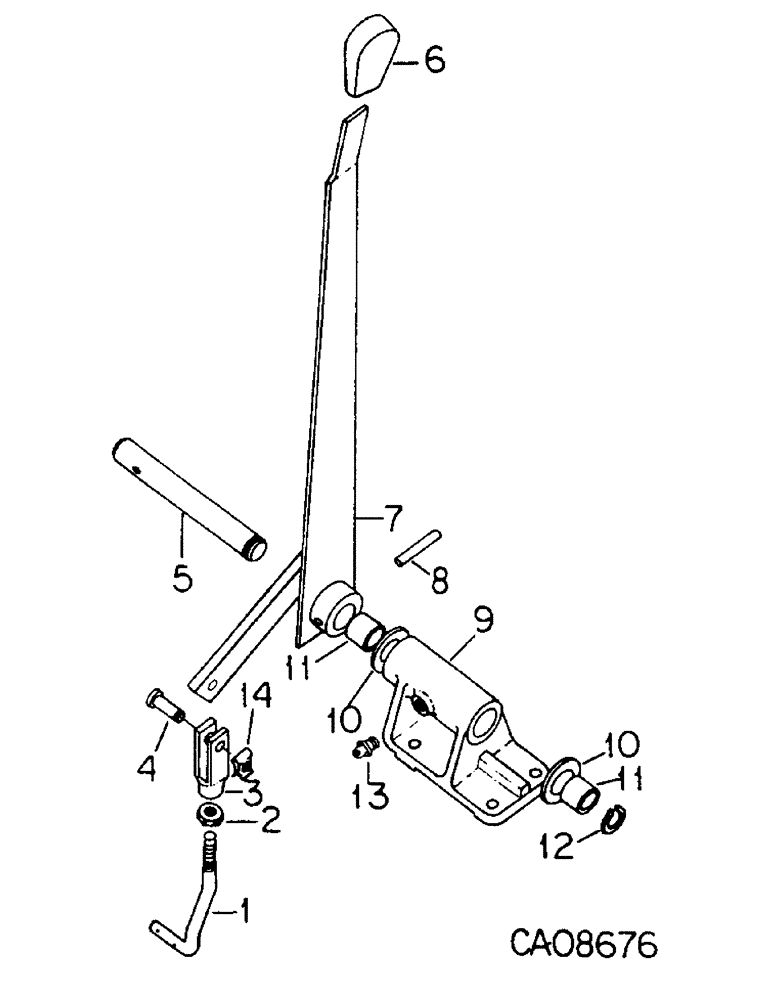 Схема запчастей Case IH 584 - (07-68) - CONTROL LEVER, ALL WHEEL DRIVE, ZF AXLE (04) - Drive Train