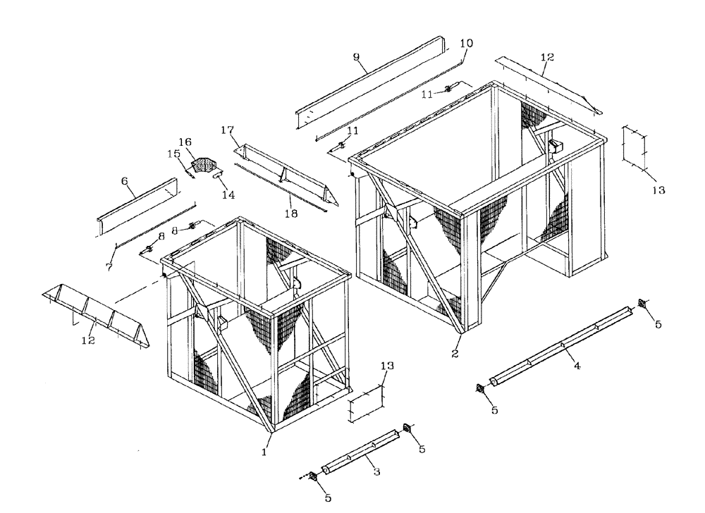 Схема запчастей Case IH AUSTOFT - (A01-09) - DOUBLE BIN (5+5 TONNE AND 4+6 TONNE) Mainframe & Functioning Components