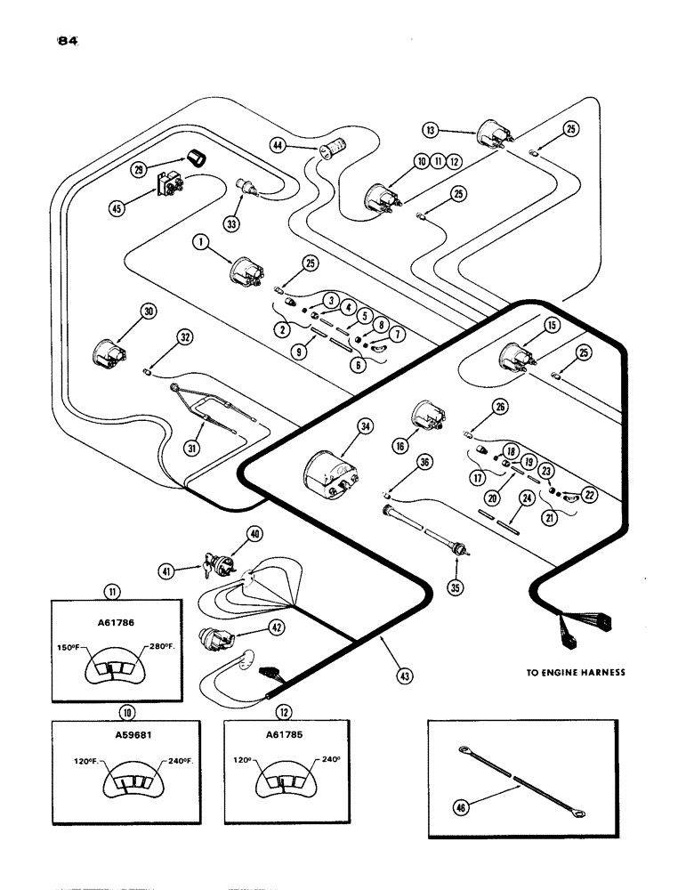 Схема запчастей Case IH 770 - (084) - INSTRUMENTS AND WIRING, (251B) SPARK IGNITION ENGINE (04) - ELECTRICAL SYSTEMS