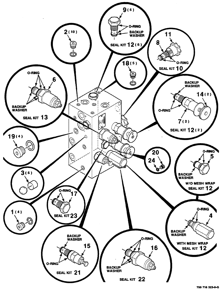 Схема запчастей Case IH RS561 - (08-020) - HYDRAULIC CONTROL VALVE ASSEMBLY (BALE TENSION) (07) - HYDRAULICS