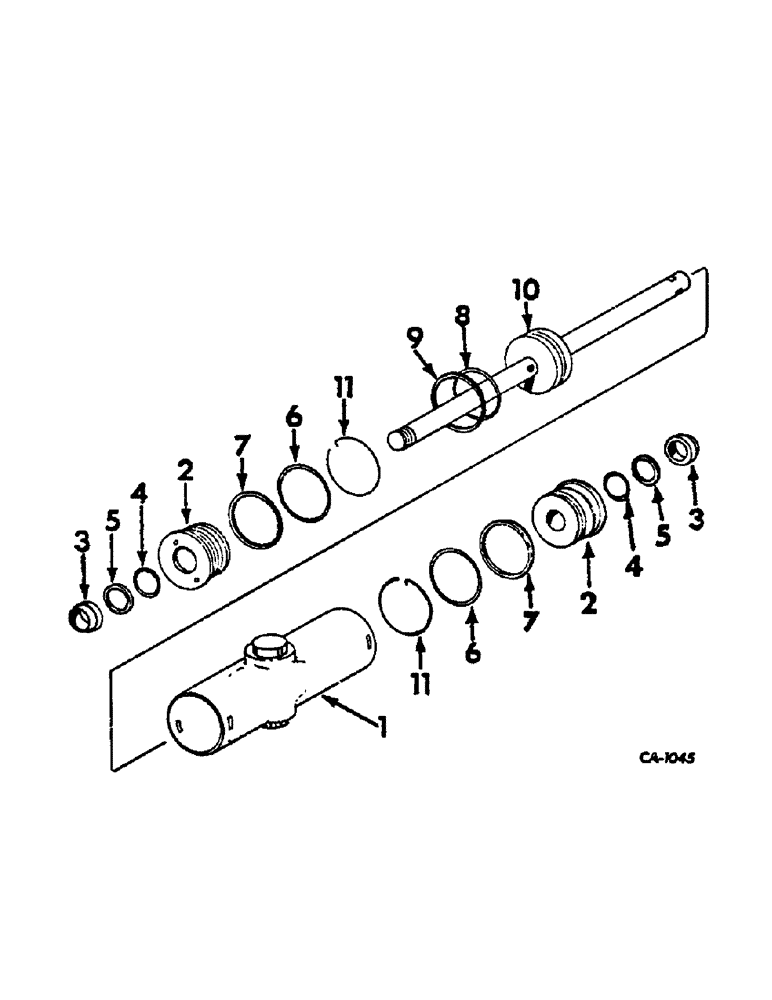 Схема запчастей Case IH 674 - (10-05) - POWER STEERING CYLINDER (07) - HYDRAULICS