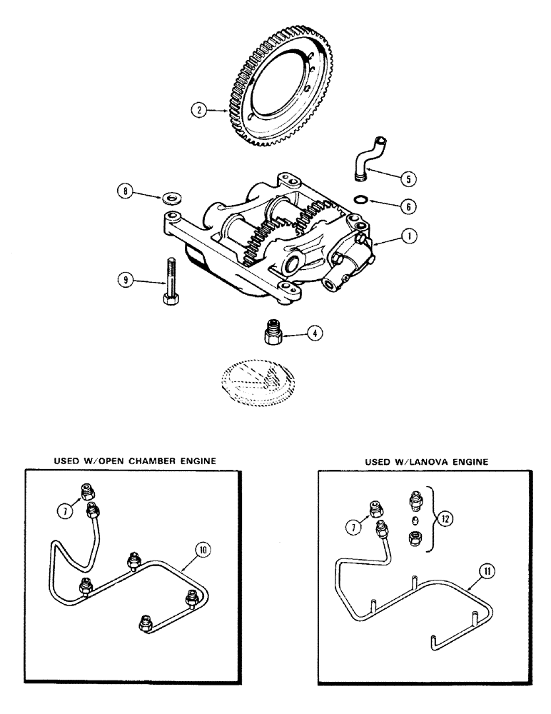 Схема запчастей Case IH 870 - (025C) - BALANCER CONVERSION, (336B) DIESEL ENGINE, TO CONVERT 3 GEAR BALANCER TO 2 GEAR BALANCER (02) - ENGINE