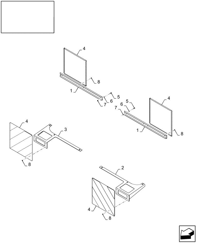 Схема запчастей Case IH LB333S - (18.84123388[01]) - DIA : WIDTH SIGNAL PLATES KIT (18) - ACCESSORIES