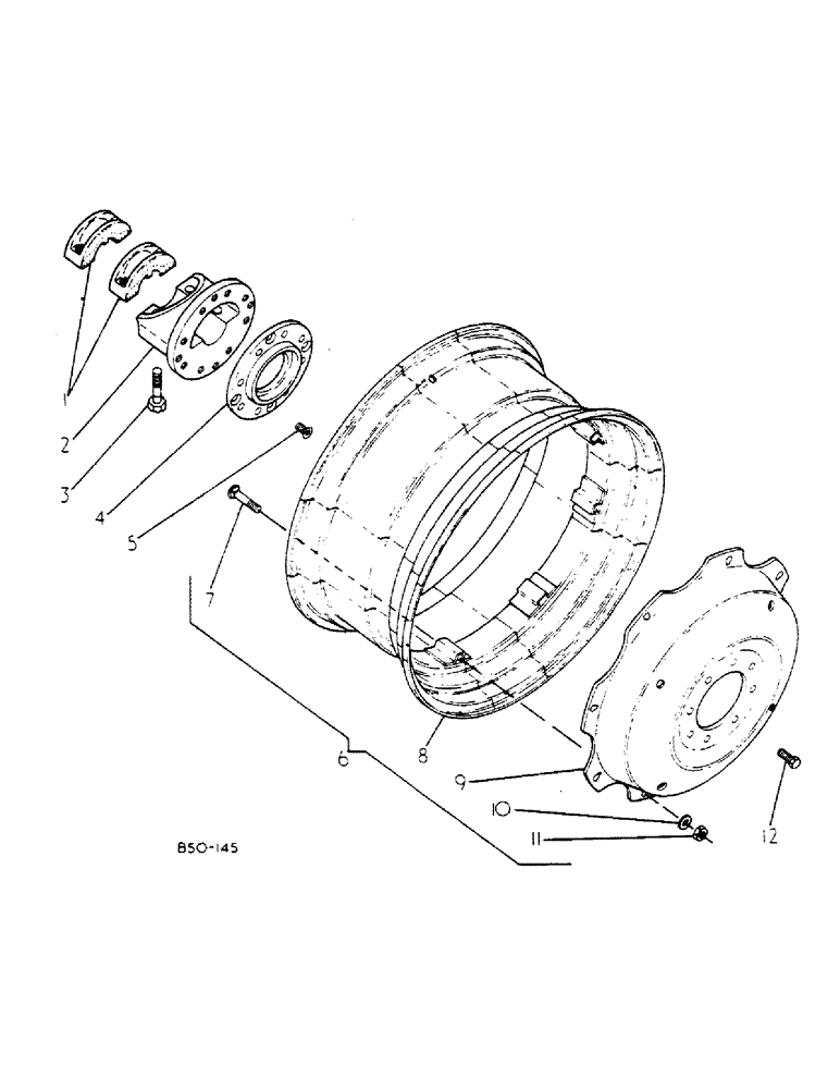 Схема запчастей Case IH 784 - (15-04) - WHEELS AND TRACTION, REAR WHEELS, DW14-30, ROW CROP TRACTORS Wheels & Traction