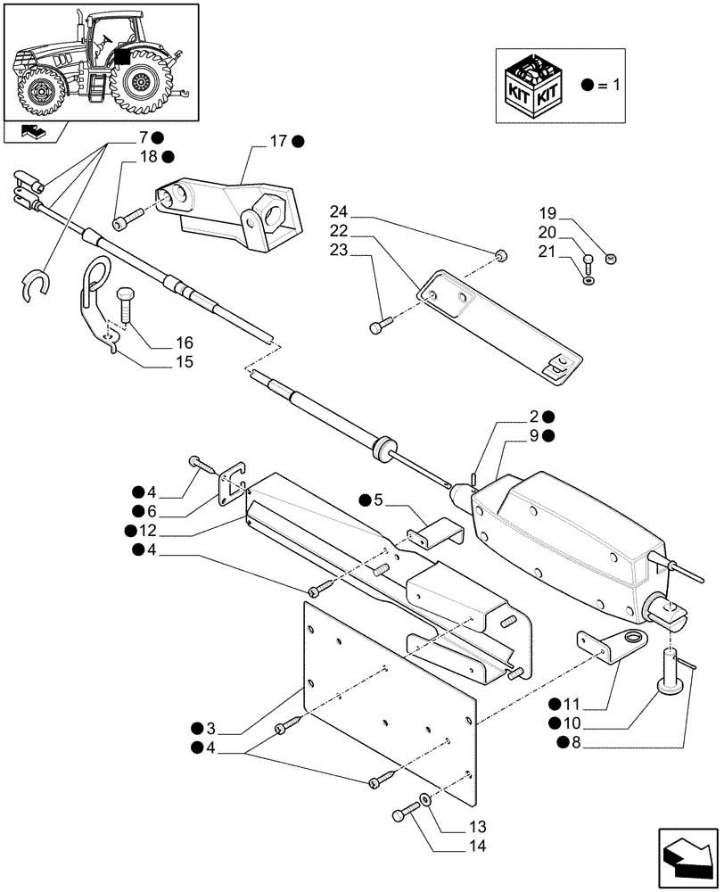 Схема запчастей Case IH PUMA 165 - (1.96.3/02) - (VAR.349) 4 SPEED SHIFTABLE PTO ELECTRIC CONTROL - D6479 (10) - OPERATORS PLATFORM/CAB