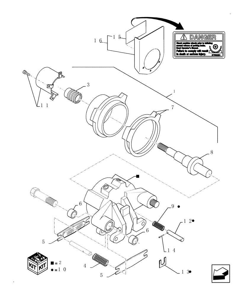 Схема запчастей Case IH 9230 - (33.202.07) - BRAKE GEARBOX (33) - BRAKES & CONTROLS