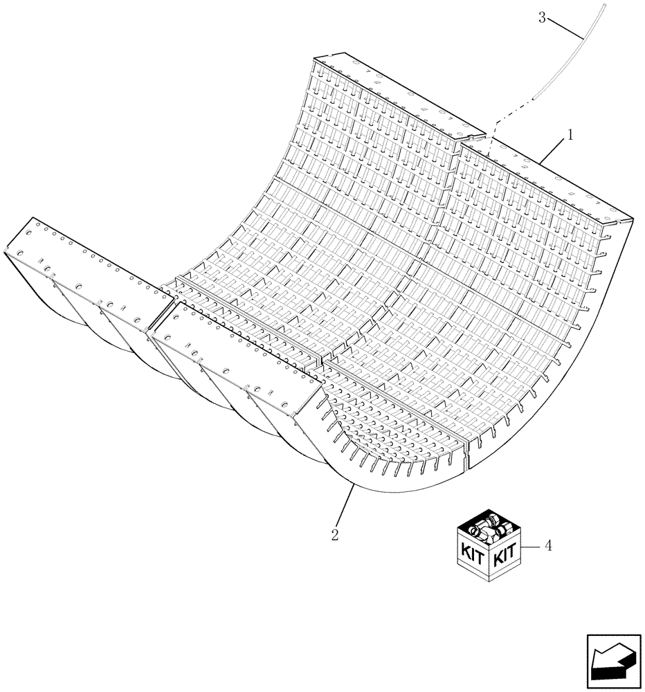 Схема запчастей Case IH 7120 - (66.105.16) - CONCAVES, CORN / BEAN (66) - THRESHING