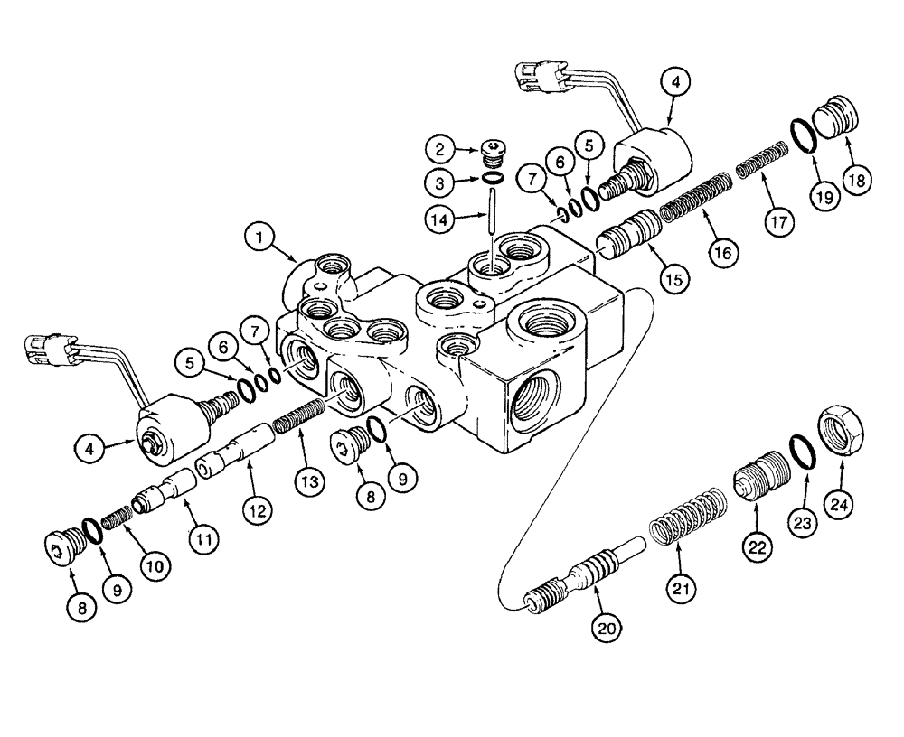 Схема запчастей Case IH 7220 - (8-012) - PTO VALVE ASSEMBLY, TRACTOR P.I.N. JJA0064978 AND AFTER (08) - HYDRAULICS