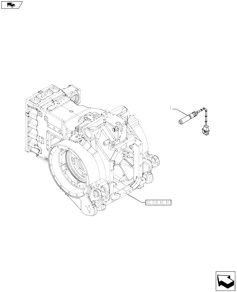 Схема запчастей Case IH PUMA 170 - (35.130.01) - TOOLING CONNECTION UNIT - DRAFT SENSOR PIN (VAR.720881) (35) - HYDRAULIC SYSTEMS