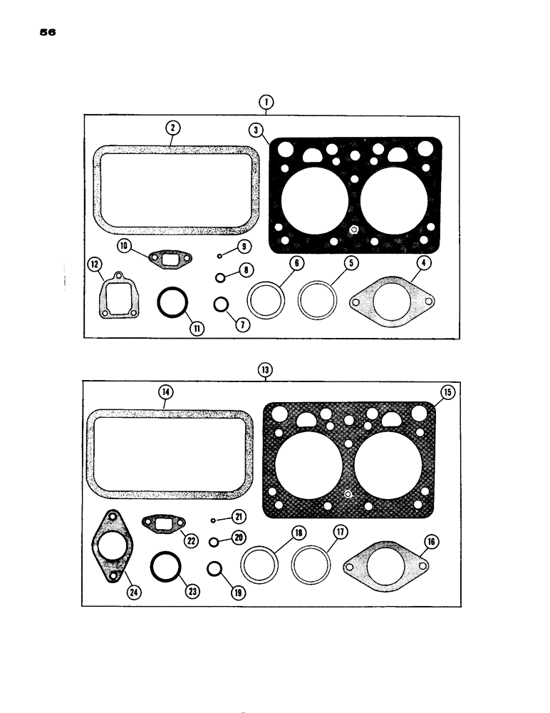 Схема запчастей Case IH 930-SERIES - (056) - GASKET KITS, SPARK IGNITION ENGINE (02) - ENGINE