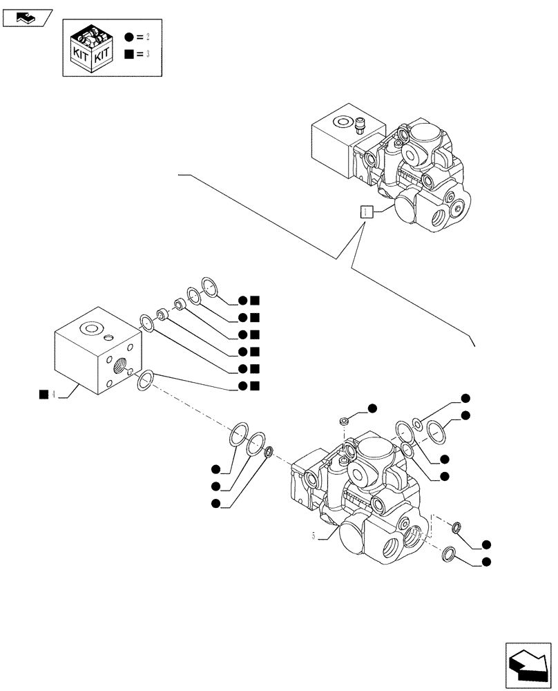 Схема запчастей Case IH PUMA 200 - (33.220.0202[02]) - TRAILER BRAKE VALVE (ITALY) - BREAKDOWN (VAR.743979 / 720418) (33) - BRAKES & CONTROLS