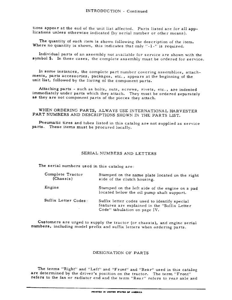 Схема запчастей Case IH 21206 - (005) - INTRODUCTION - SERIAL NUMBER LOCATION (00) - GENERAL