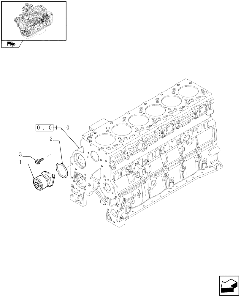 Схема запчастей Case IH F4GE9684B J600 - (0.32.0) - WATER PUMP (2853442) 