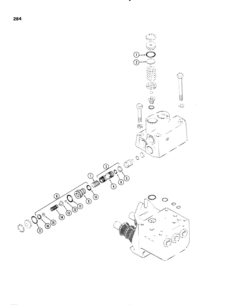 Схема запчастей Case IH 1270 - (284) - BRAKE VALVE CONVERSION KIT (07) - BRAKES