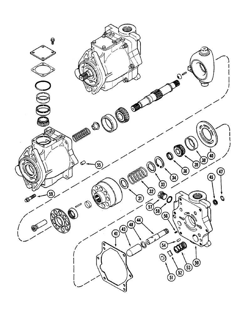 Схема запчастей Case IH 2290 - (8-382) - HYDRAULICS, GEAR AND PISTON PUMP ASSEMBLY, PRIOR TO TRANSMISSION SERIAL NUMBER 16210895 (08) - HYDRAULICS