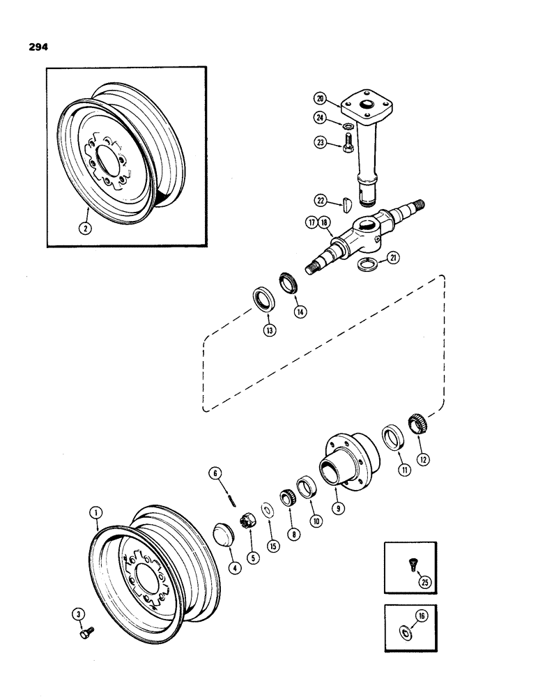 Схема запчастей Case IH 970 - (294) - DUAL FRONT WHEELS (05) - STEERING