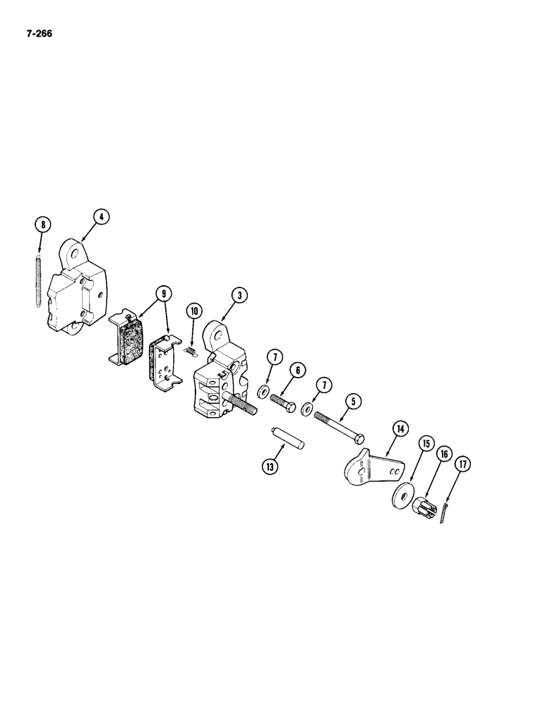 Схема запчастей Case IH 2094 - (7-266) - CALIPER DISC BRAKE ASSEMBLY, MFD TRACTORS, IF EQUIPPED (07) - BRAKES