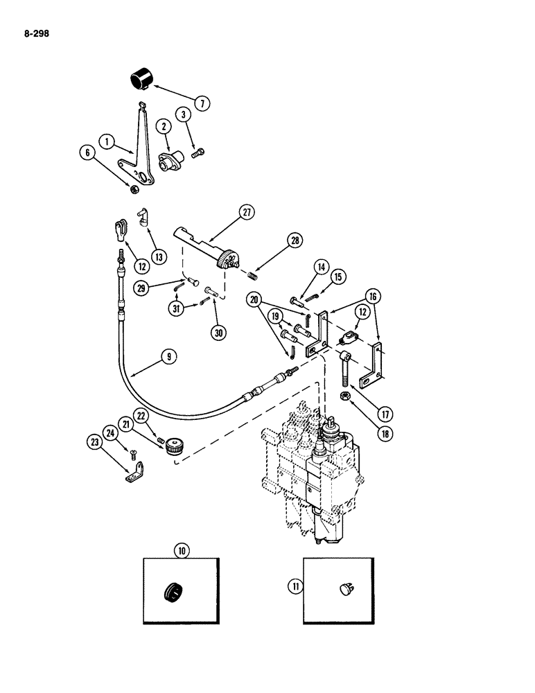 Схема запчастей Case IH 2094 - (8-298) - REMOTE HYDRAULICS, REMOTE ATTACHMENT - NO. 3 CIRCUIT (08) - HYDRAULICS