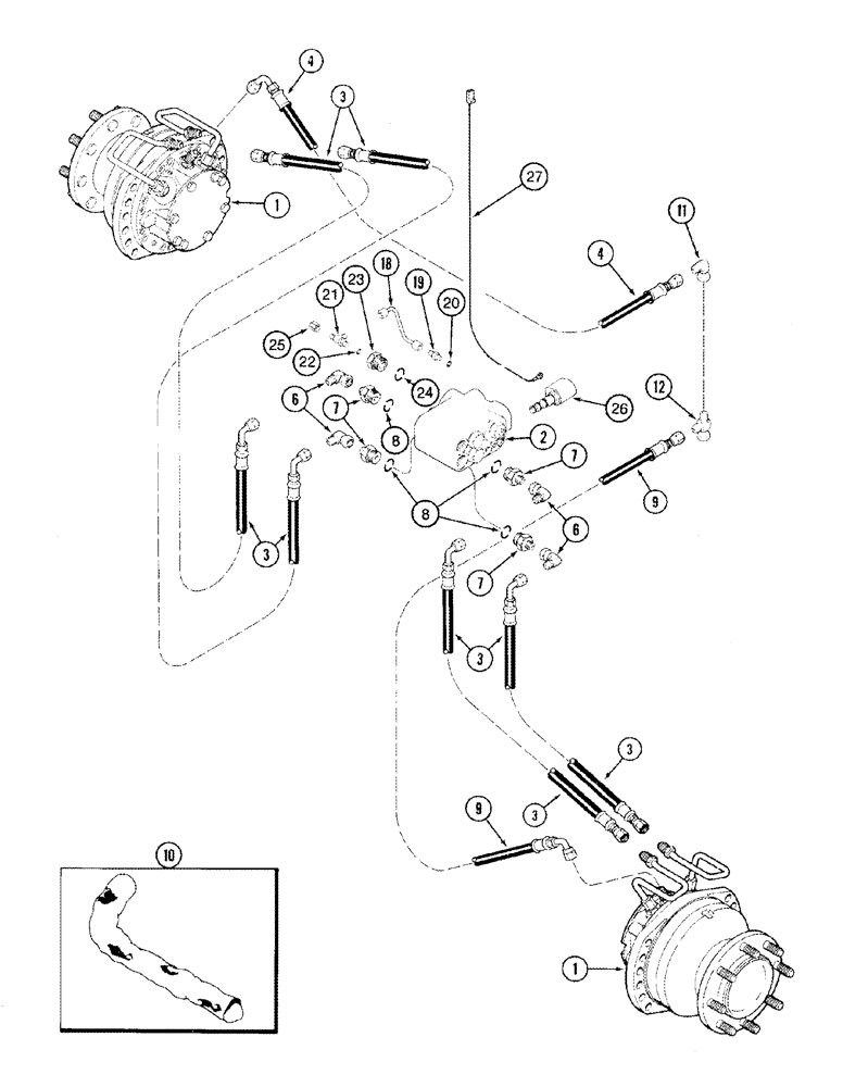 Схема запчастей Case IH 2366 - (05-16) - HYDRAULICS - MOTOR, DRIVE - POWER GUIDE AXLE (04) - STEERING