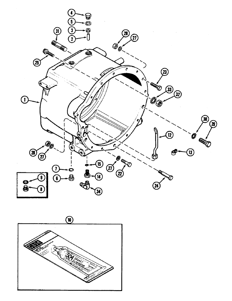 Схема запчастей Case IH 4890 - (6-164) - CLUTCH HOUSING (06) - POWER TRAIN