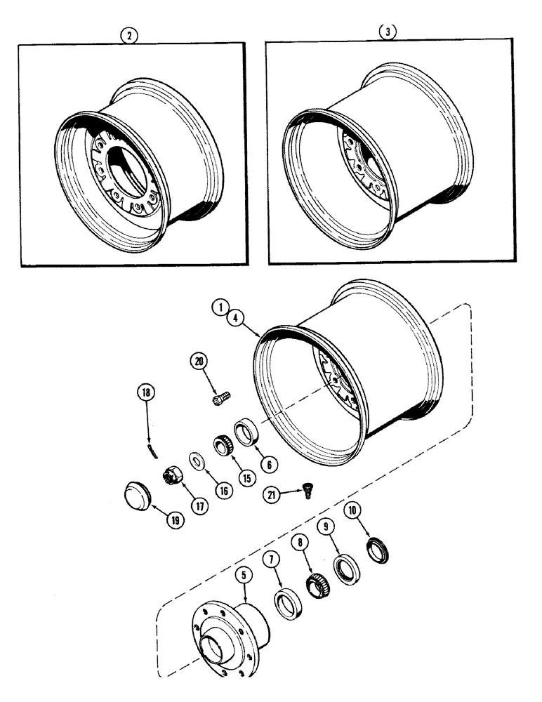 Схема запчастей Case IH 2594 - (5-20) - FRONT WHEELS AND HUB (05) - STEERING