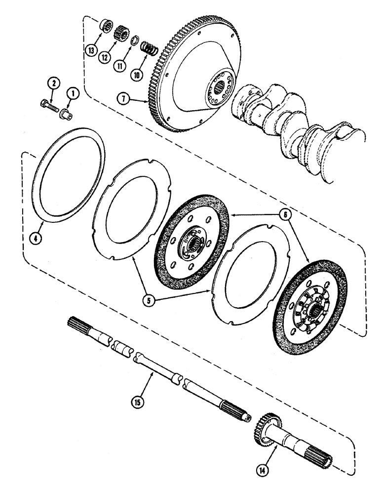 Схема запчастей Case IH 4890 - (6-176) - TRANSMISSION CLUTCH ASSEMBLY (06) - POWER TRAIN