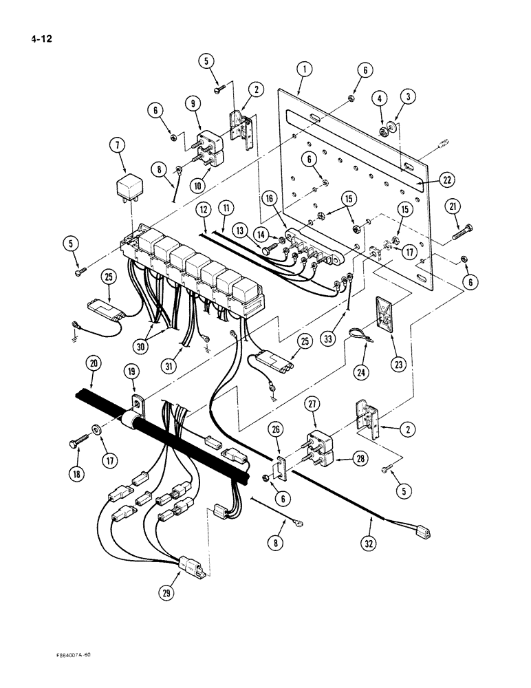 Схема запчастей Case IH 9180 - (4-12) - SYSTEMS CIRCUIT BREAKERS AND SOLENOIDS (04) - ELECTRICAL SYSTEMS