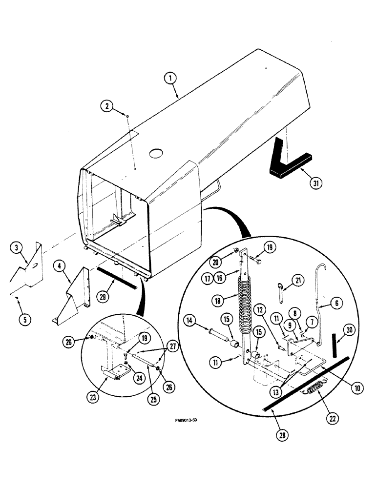 Схема запчастей Case IH 9150 - (9-018) - HOOD (09) - CHASSIS/ATTACHMENTS