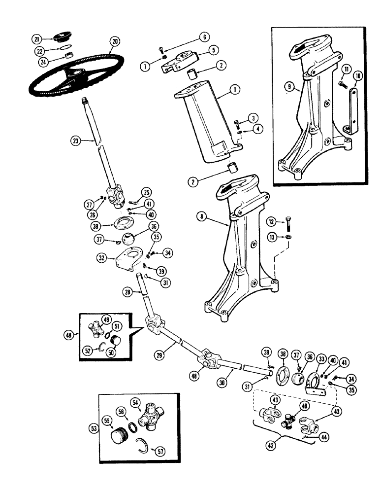 Схема запчастей Case IH 930-SERIES - (074) - STEERING GEAR LINKAGE (05) - STEERING