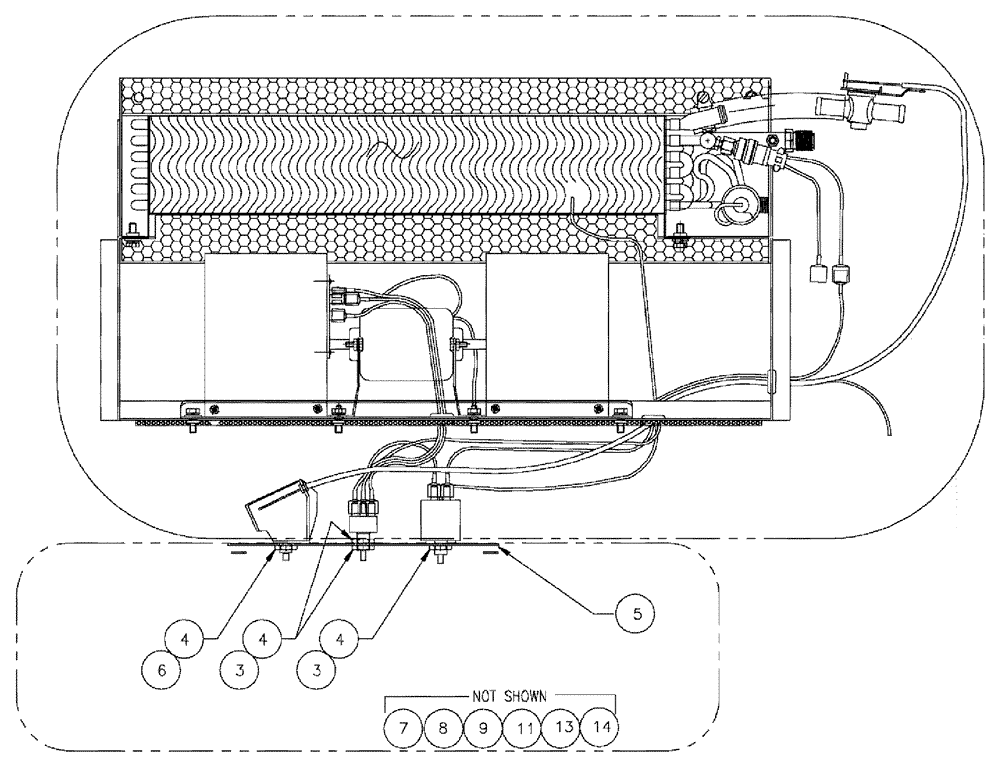 Схема запчастей Case IH 3185 - (02-009) - PARTS PACKAGE, LOUVER & MISC Cab Exterior