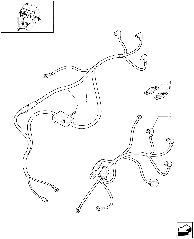 Схема запчастей Case IH PUMA 195 - (1.91.4[05]) - BATTERY CABLE (10) - OPERATORS PLATFORM/CAB