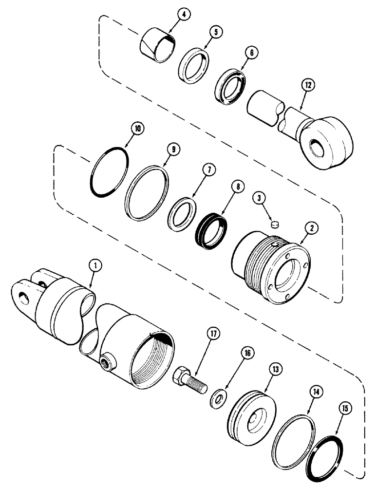 Схема запчастей Case IH 4694 - (8-378) - HITCH LIFT CYLINDER ASSEMBLY, 4 INCH (102 MM) BORE X 9-27/32 INCH (250 MM) STROKE (08) - HYDRAULICS