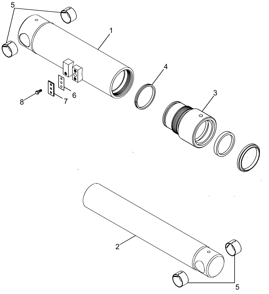 Схема запчастей Case IH CPX420 - (08-46) - DRUM TILT CYLINDER ASSEMBLY - 5 ROW NARROW - ASN Y6T011031 (07) - HYDRAULICS