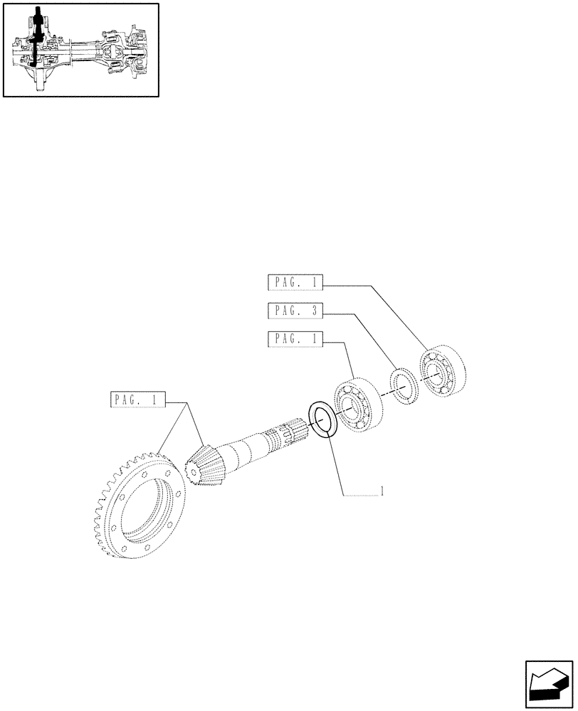 Схема запчастей Case IH MAXXUM 100 - (1.40.11/06[02]) - 4WD (CL.3) FRONT AXLE WITH LIMITED SLIP DIFF. LOCK AND BRAKES - ADJUSTING SHIMS (VAR.330425) (04) - FRONT AXLE & STEERING