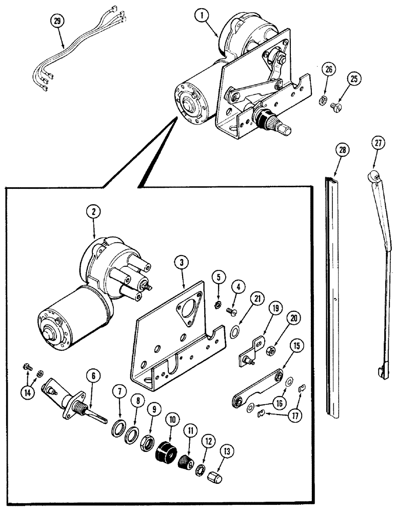 Схема запчастей Case IH 4690 - (9-428) - CAB, FRONT WINDSHIELD WIPER, CAB SERIAL NO. 12033908 AND AFTER (09) - CHASSIS/ATTACHMENTS