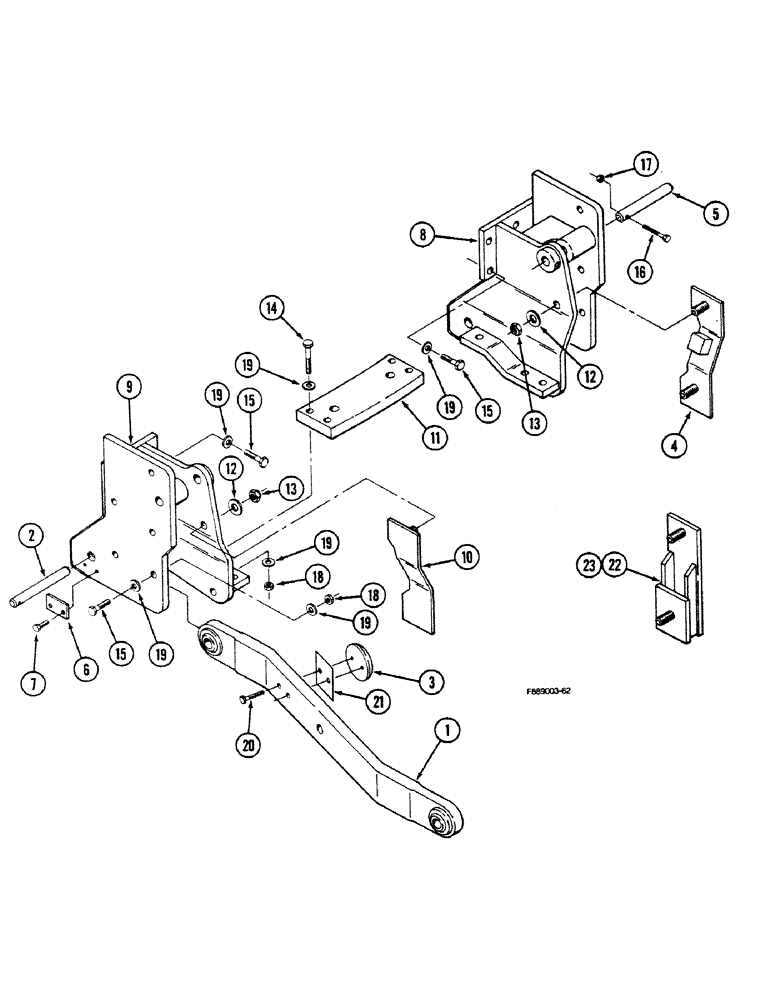 Схема запчастей Case IH 9150 - (9-006) - HITCH LOWER LINK AND MOUNTS (09) - CHASSIS/ATTACHMENTS